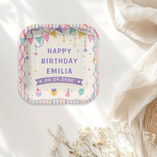 Sweet Birthday Party Paper Plate