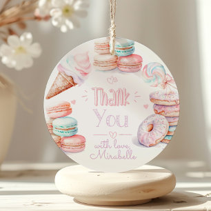 Sweet birthday party pastel thank you favour tags