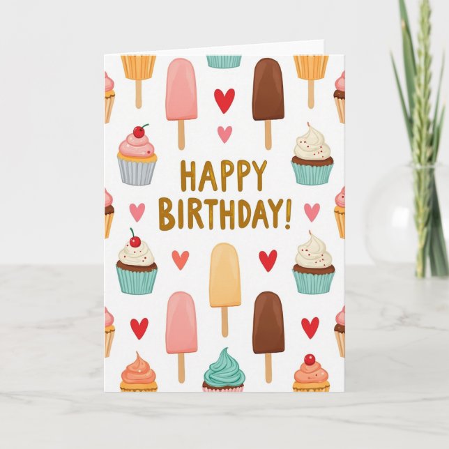 Sweet Birthday Pastry Art Card (Front)