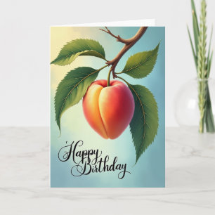 Sweet Birthday Peach Art Card