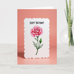 Sweet Birthday Pink Flower Card