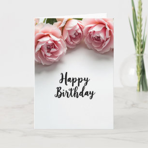 Sweet Birthday Pink Rose Card