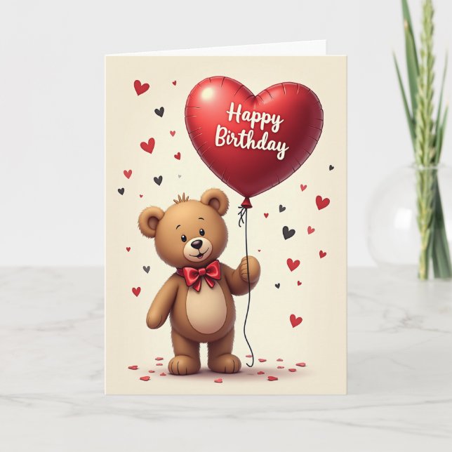 Sweet Birthday Plush Card (Front)