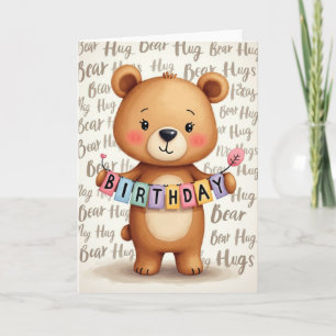 Sweet Birthday Plush Character Card