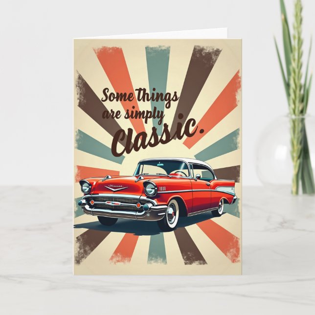 Sweet Birthday Red Car Card (Front)