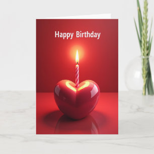 Sweet Birthday Red Heart Card