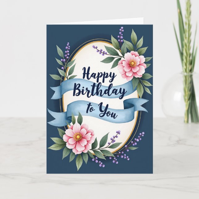 Sweet Birthday Ribbon Card (Front)