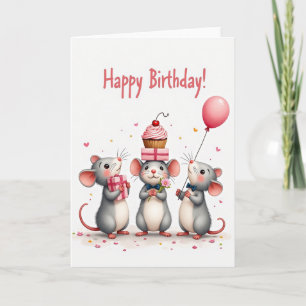 Sweet Birthday Rodents Card