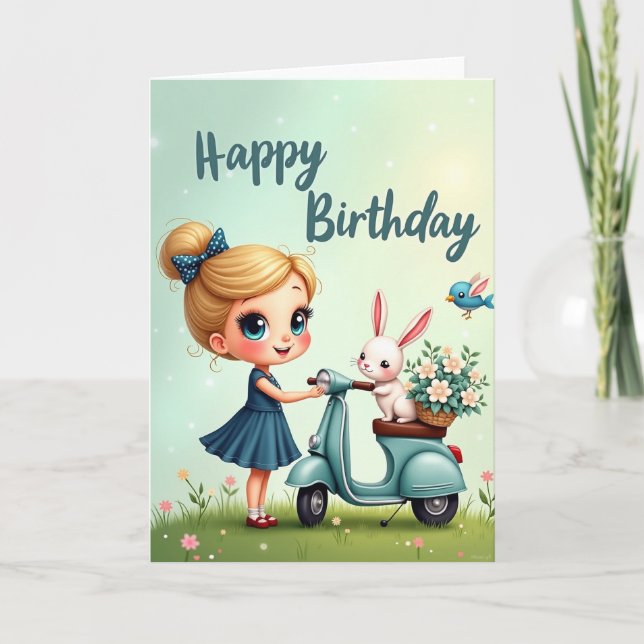Sweet Birthday Scooter Card (Front)