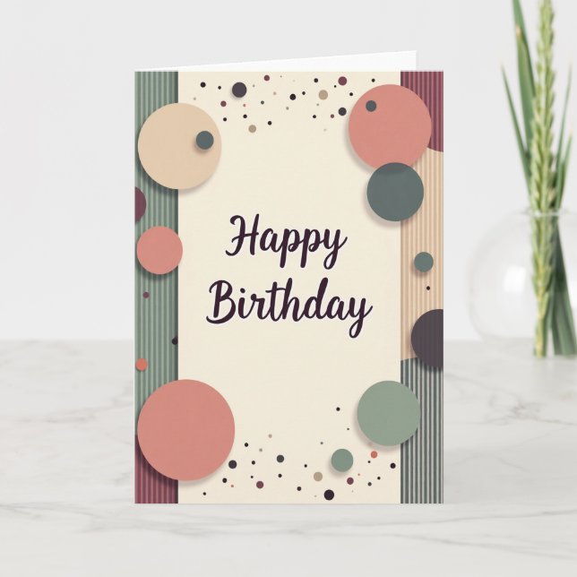 Sweet Birthday Shapes Card (Front)