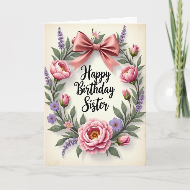 Sweet Birthday Sister Card (Front)