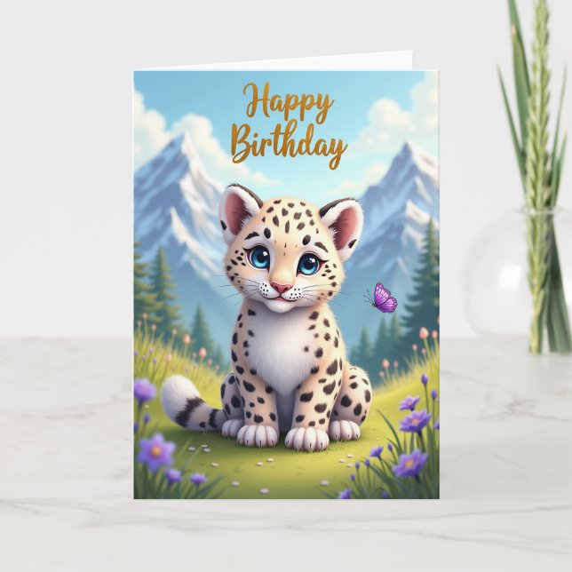 Sweet Birthday Spotted Cub Card (Front)