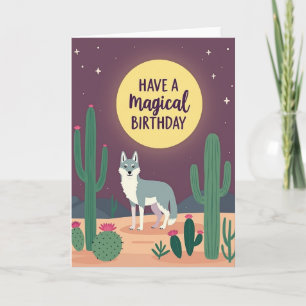 Sweet Birthday Starry Wolf Card