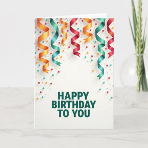 Sweet Birthday Streamers Card
