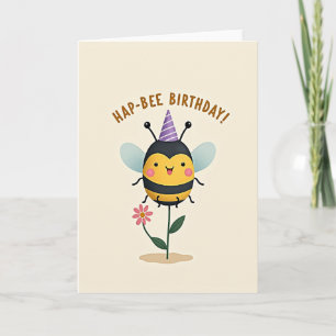 Sweet Birthday Striped Insect Card