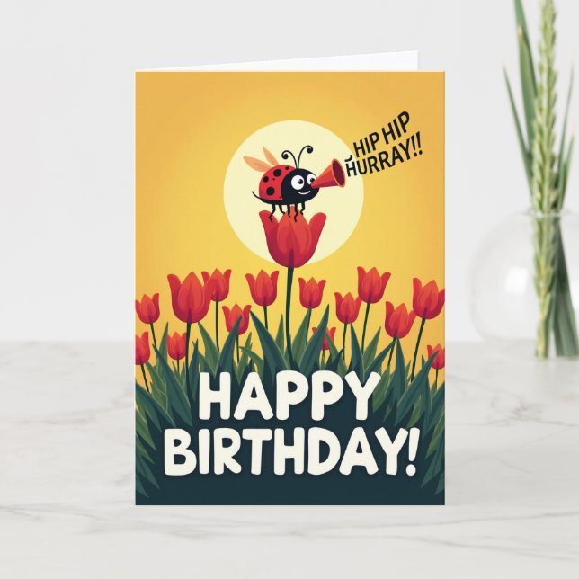 Sweet Birthday Tulip Card (Front)