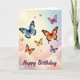 Sweet Birthday Vibrant Wings Card
