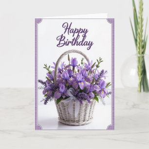 Sweet Birthday Wicker Floral Card