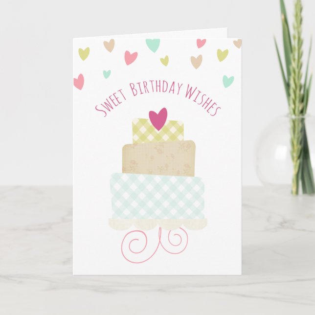 Sweet Birthday Wishes Greeting Card (Front)