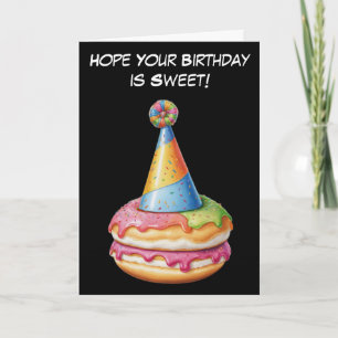 Sweet Birthday Wishes with Doughnut Fun Card