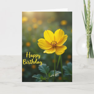 Sweet Birthday Yellow Blossom Card