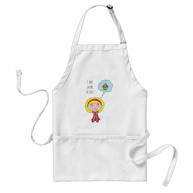 Sweet blond girl standard apron (Front)