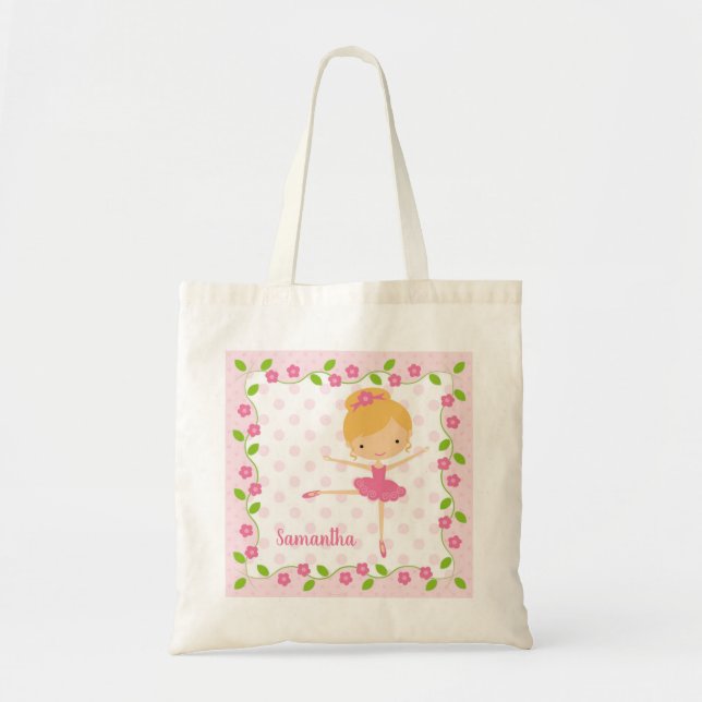 Sweet Blonde Ballerina Tote Bag (Front)