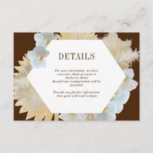 Sweet Blooms Blue Wedding Details Card