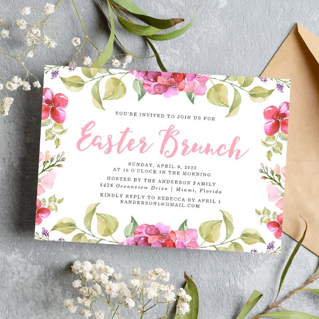 Sweet Blossoms | Easter Brunch Invitation (Creator Uploaded)