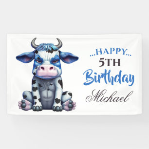 Sweet  Blue Cow Banner