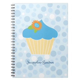 Sweet Blue Cupcake Notebook