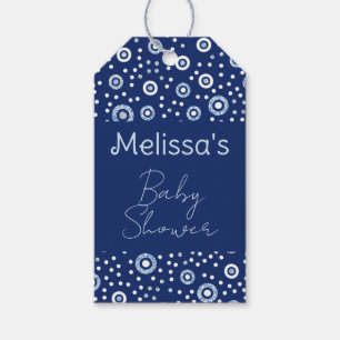 Sweet Blue Nautical Ocean Geometric Circles Gift Tags