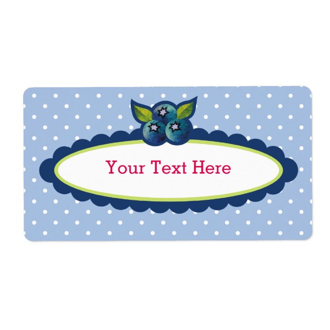 Sweet Blueberries Bookplates Labels (Front)