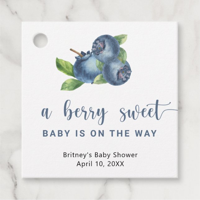 Sweet blueberries favour tags (Front)