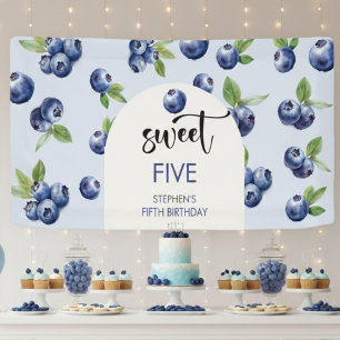 Sweet blueberries kids birthday banner