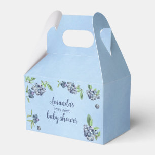 Sweet Blueberry Watercolor Baby Shower Favour Box