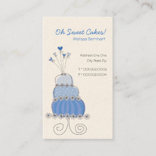 Sweet Blueberry Wedding Cake Custom Profile Card /