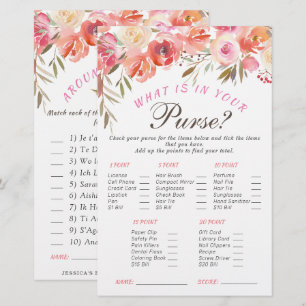 Sweet Blush Floral Double-Sided Bridal Shower Game
