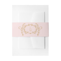Sweet Blush Pink Ornate French Monogram