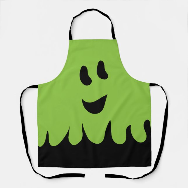 Sweet Boo Ghost Apron Green (Front)