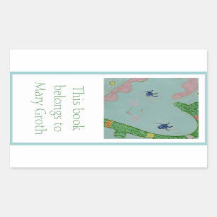 Sweet Bookplate Rectangular Sticker