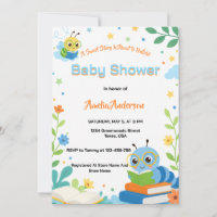 Sweet Bookworm Cute Caterpillar Baby Shower
