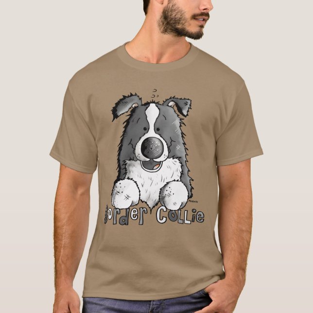 Sweet Border Collie Dog Dogs friends T-Shirt (Front)