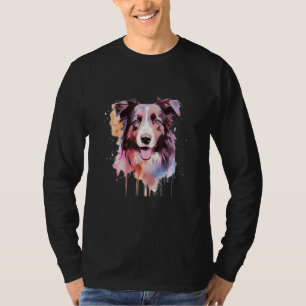 Sweet Border Collie Portrait Dog  2 T-Shirt