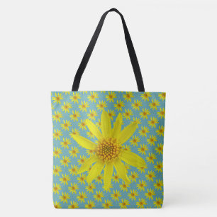 Sweet Botanical Floral Yellow on any Colour Tote Bag