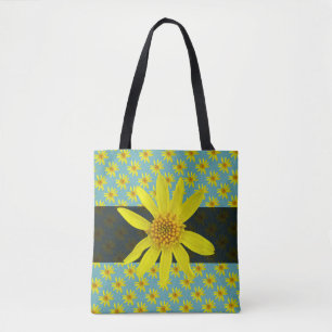 Sweet Botanical Floral Yellow on any Colour Tote Bag