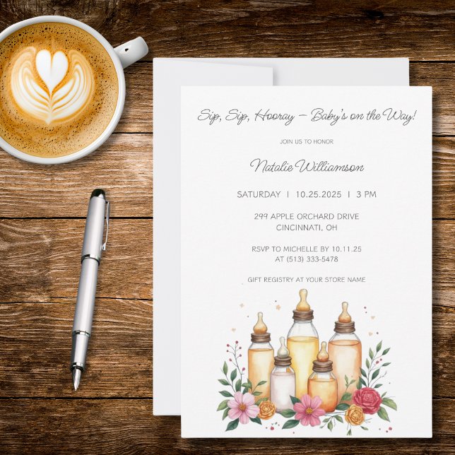 Sweet Bottles Baby Shower Invitation (Creator Uploaded)