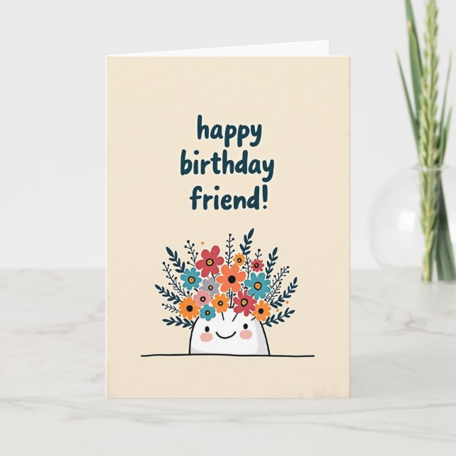 Sweet Bouquet Birthday Card (Front)