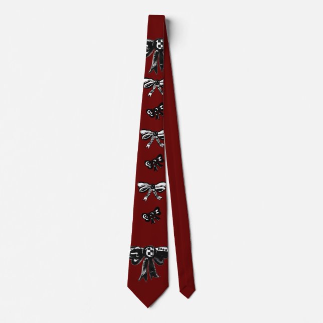 Sweet Bows Tie (Burgundy Wine) (Front)