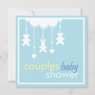 Sweet Boy Mobile Couples Baby Shower Invitation